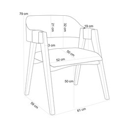 Kit 02 Cadeiras para Sala de Jantar e Estar Living Estofada Suran L02 Bouclê Creme - Lyam Lyam Decor - 6