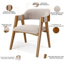 Ver imagem 4 de Kit 02 Cadeiras para Sala de Jantar e Estar Living Estofada Suran L02 Bouclê Creme - Gtdnexxus