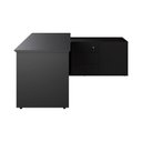 Ver imagem 2 de Mesa de Escritório em L Diretor Moderno 3 Gavetas MDF-MDP 180cm Preto F5 Office