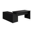 Ver mais imagens de Mesa de Escritório em L Diretor Moderno 3 Gavetas MDF-MDP 180cm Preto F5 Office