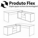 Ver imagem 4 de Mesa de Escritório em L Diretor Moderno 3 Gavetas MDF-MDP 180cm Preto F5 Office