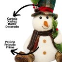 Ver mais imagens de Boneco de Neve Decorativo Natalino Sentado Pelúcia Prime 37cm Peso de Porta - Magizi