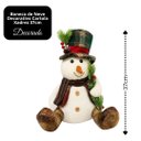 Ver imagem 5 de Boneco de Neve Decorativo Natalino Sentado Pelúcia Prime 37cm Peso de Porta - Magizi