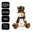Ver imagem 4 de Boneco de Neve Decorativo Natalino Sentado Pelúcia Prime 37cm Peso de Porta - Magizi