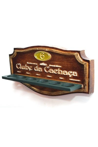 Placa Clube da Cachaça com 6 copos - 3