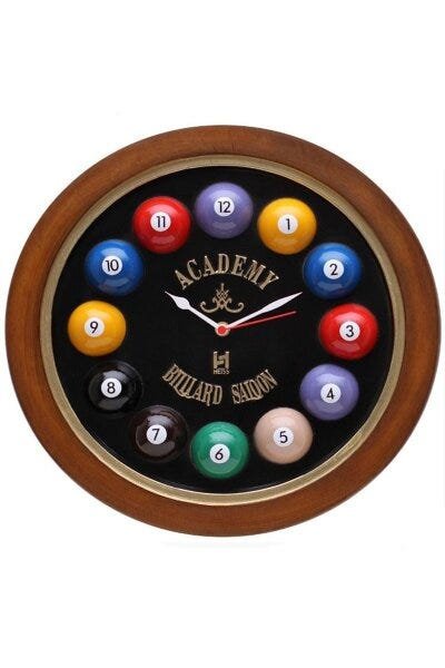 Relógio de Parede Billiard Preto - 1