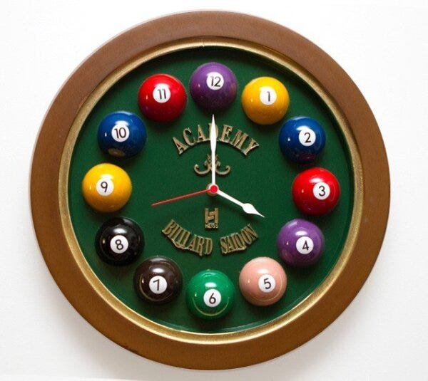 Relógio de Parede Decorativo Billiard Verde - 4