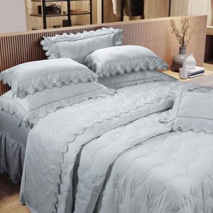 Colcha King 400 Fios Libélula - Marken Fassi Cinza