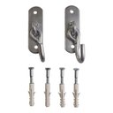 Ver imagem 1 de Kit Com 2 Ganchos Reforçados Para Rede C/ Parafusos E Buchas