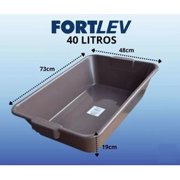 Caixa Plástica de 40l Multiuso Obra Mexer Massa Areia Gato - 2