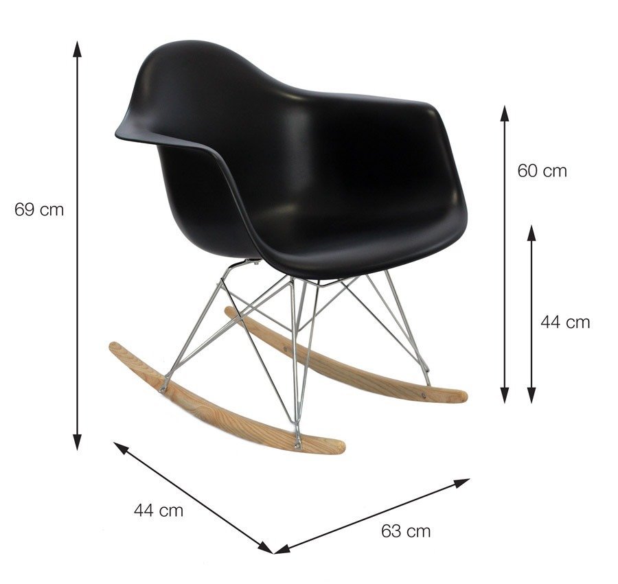 CADEIRA DKR PP COM BRAÇO BRANCA BASE BALANÇO - 4