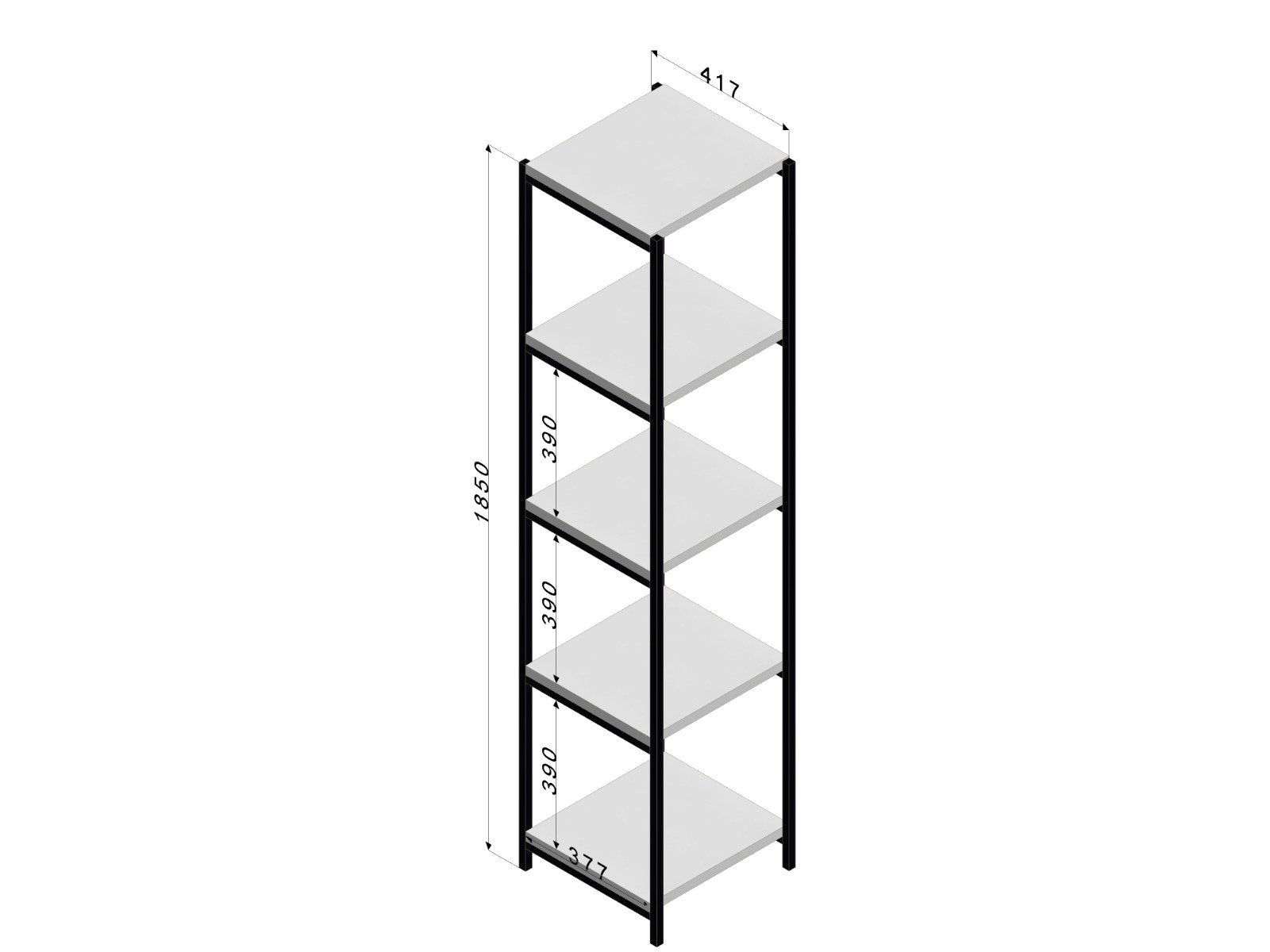 Estante Modular Metal e Madeira 42cmx30cmx185cm - Branco - Estante Modular, Estante Industrial, Esta - 3