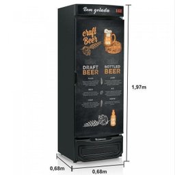 Cervejeira Porta com Adesivo 450L Profissional Gelopar 220V - 3
