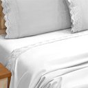 Ver imagem 2 de Jogo de Cama Lençol Casal Supremo Micropercal 300 Fios - Branco