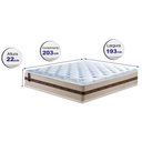 Ver imagem 2 de Colchão King Cama Inbox Super de Molas Ensacadas Smart 193x203x22 Bege