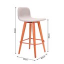 Ver imagem 6 de Kit 4 Banquetas Baixas Linea Aço Cobre para Cozinha Balcao Ilha Gourmet Design - Cinza Assento