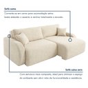 Ver imagem 7 de Sofá Cama Modular Orgânico Retrátil 4 Lugares 230cm Base Madeira Maciça Cancún