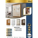 Ver imagem 6 de Guarda Roupa New Copacabana 4 Portas 2 Gavetas 5 Prateleiras com Espelho - Benetil