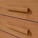 Ver imagem 5 de Comoda Toronto 2 Portas 8 Gavetas MDP MDF Puxador MDF Amendoa Moveis Lopas