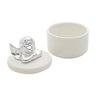 PORTA TRECO CERAMICA SHINY ANGEL E PRATA 8,7X8,7X9,2 CM - 4