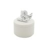 PORTA TRECO CERAMICA SHINY ANGEL E PRATA 8,7X8,7X9,2 CM - 2