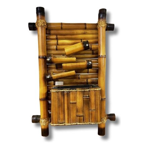 Fonte de Bambu Artesanal com 4 Queda Dágua