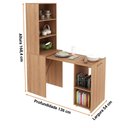 Ver imagem 3 de Mesa Articulável Retrátil para Escritório e Home Office com Estante e Nichos Me4171 Tecnomobili