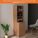 Ver imagem 6 de Mesa Articulável Retrátil para Escritório e Home Office com Estante e Nichos Me4171 Tecnomobili