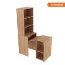 Ver imagem 4 de Mesa Articulável Retrátil para Escritório e Home Office com Estante e Nichos Me4171 Tecnomobili