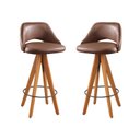 Ver imagem 2 de Kit 2 Banquetas Giratórias Estofadas com Encosto Nicole