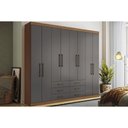 Ver imagem 1 de Guarda Roupa 8 Portas e 6 Gavetas Master 8.6 Jatobá-grafite