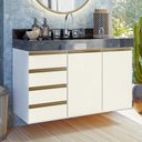 Ver imagem 1 de Kit 02 Balcoes Para Banheiro Cj16 Branco Off White