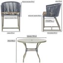 Ver imagem 6 de Mesa com 4 Cadeiras e Noronha Estofado 6 Trama Original Prata