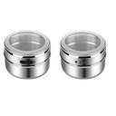 Ver imagem 2 de Porta Tempero Magnetico em Aço Inox 3 Potes com Suporte