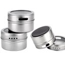 Ver imagem 1 de Porta Tempero Magnetico em Aço Inox 3 Potes com Suporte