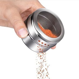 Porta Tempero Magnetico em Aço Inox 3 Potes com Suporte - 4