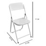 Cadeira de Aço Dobrável Branca Itália - Utilaço - 5