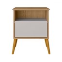 Ver imagem 1 de Mesa de Cabeceira Alfama 1 Gaveta Cinamomo/off White - Pnr Móveis