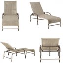 Ver imagem 2 de 2 Cadeiras Espreguiçadeiras Piscina Corda Náutica Catar e Mesa de Centro em Alumínio Trama Orignal