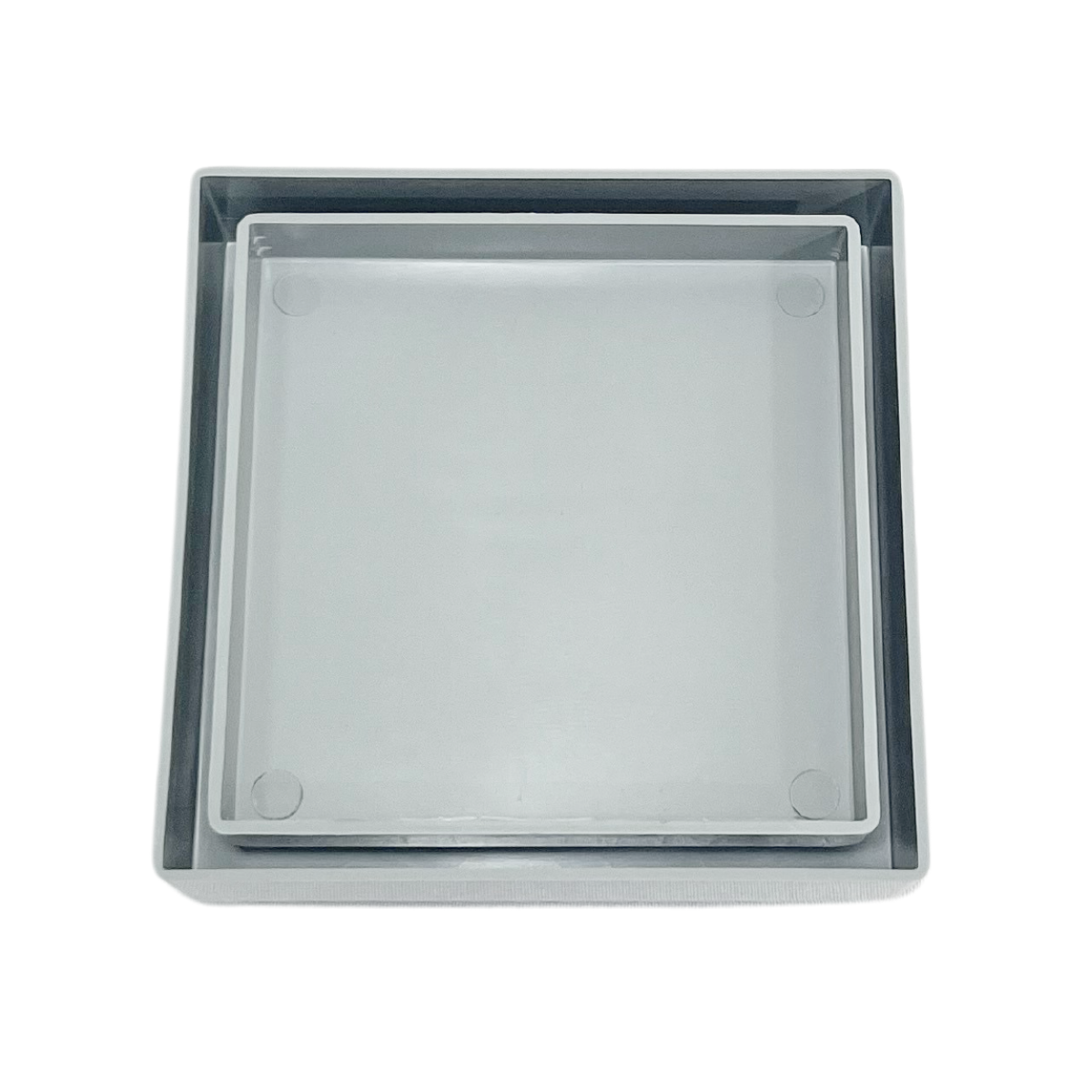 Ralo Invisível 15x15 Banheiro Drena Box Oculto para Tubo de 4 ou 6 Polegadas Cola Piso Porcelanato:c - 4