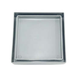 Ralo Invisível 15x15 Banheiro Drena Box Oculto para Tubo de 4 ou 6 Polegadas Cola Piso Porcelanato:c - 4