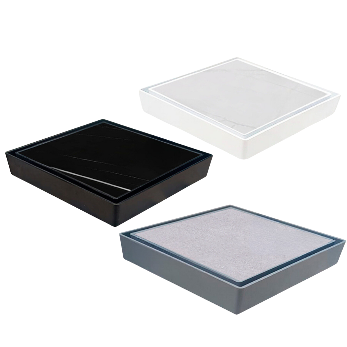 Ralo Invisível 15x15 Banheiro Drena Box Oculto para Tubo de 4 ou 6 Polegadas Cola Piso Porcelanato:c - 10