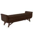 Ver imagem 1 de Puff Recamier Calçadeira 140cm Base Madeira Neville P02 Sintético Marrom - Mpozenato
