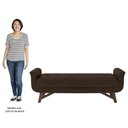 Ver imagem 3 de Puff Recamier Calçadeira 140cm Base Madeira Neville P02 Sintético Marrom - Mpozenato
