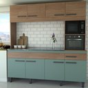 Ver imagem 3 de Cozinha Compacta Larissa 8 Portas 1 Gaveta Freijó/oliva - Panorama Móveis