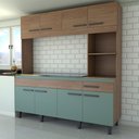 Ver imagem 5 de Cozinha Compacta Larissa 8 Portas 1 Gaveta Freijó/oliva - Panorama Móveis