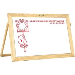 Lousa Quadro Infantil Branco 50x40 cm Pedagógico e Didático de Madeira Pinus - 1