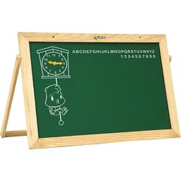 Lousa Quadro Infantil Verde 60x40 cm Pedagógico e Didático de Madeira Pinus - 1