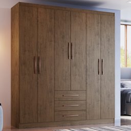 Guarda-roupa Casal 6 Portas Paris 2006 Móveis Doripel - 1