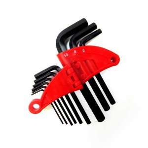 Jogo Chave Allen Curta 1,5-10MM 9 Peças Profissional CRV Corneta